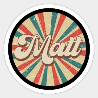 Circle Design Matt Proud Name Birthday 70s 80s 90s Sticker